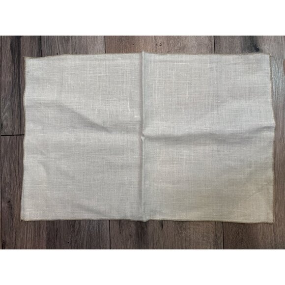 Set Of 4 Cream White Linen Napkins 11x17 Inches - Picture 1 of 4
